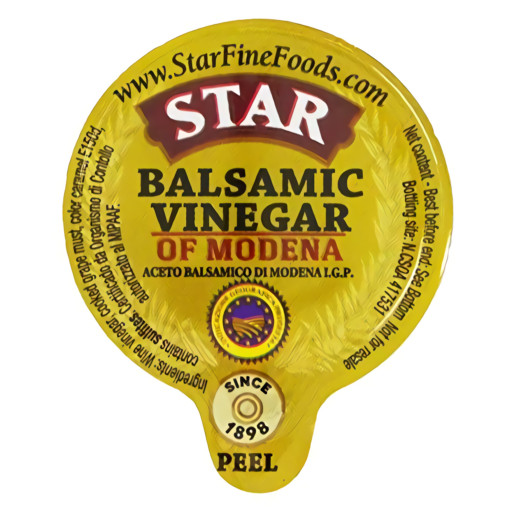 Star Balsamic Vinegar, Individual Servings, 7 Ml., 240 Count