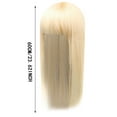 thumbnail image 2 of Perruque Synthétique Mode pour Femmes Longue Droite Blonde à Franges Coiffure Permanente et Colorée, 2 of 5