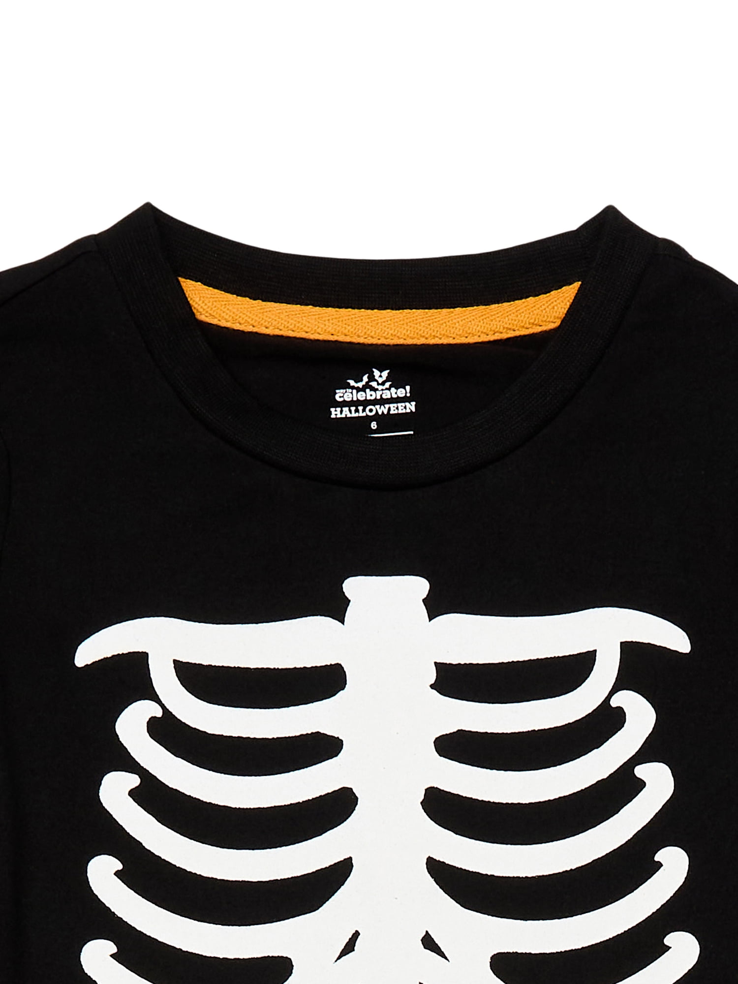 Halloween Boys or Girls Family Matching Pajamas Glow In The Dark Skeleton Set by Way to Celebrate, 2-Piece, Sizes 6-12