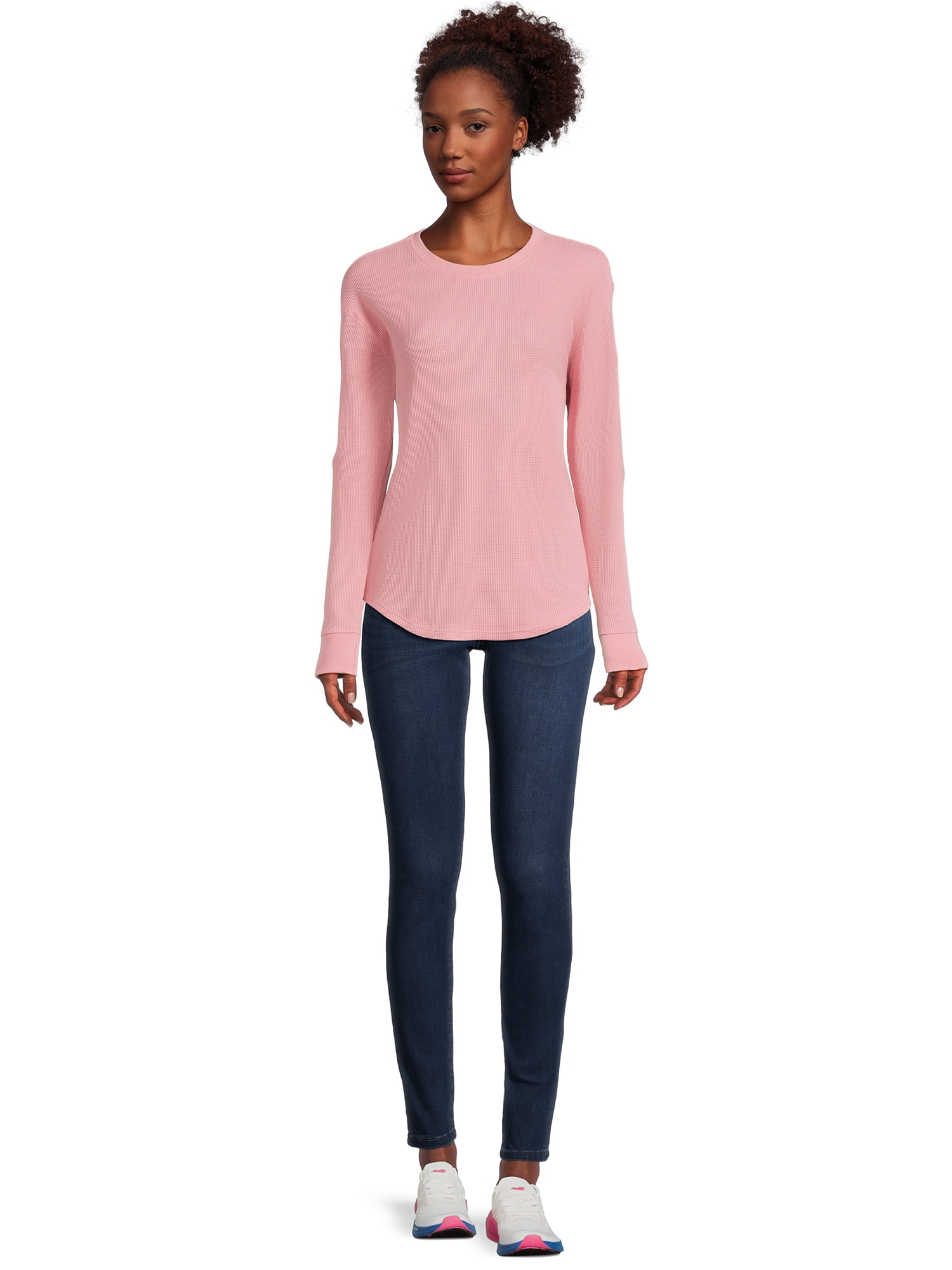 Time and Tru Women's Thermal Top with Long-Sleeves, 2-Pack, Sizes XS-XXXL