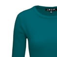 thumbnail image 2 of YEMAK Women's 3/4 Sleeve Crewneck Lightweight Basic Casual knit Pullover Sweater MK3636-TMT-S, 2 of 10