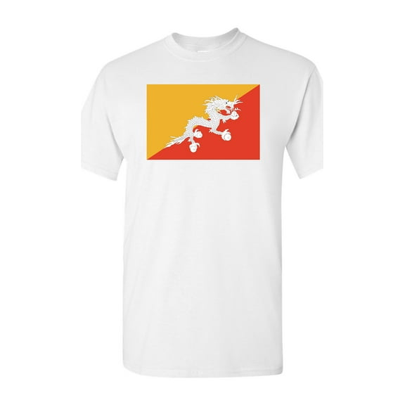 Bhutan Country Flag Adult DT T-Shirt Tee