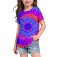 thumbnail image 2 of Ashirexll T-Shirts pour Filles à Manches Courtes Imprimés Col Rond Demi-Manches Haut pour Enfants Décontracté Polyvalent, 2 of 5