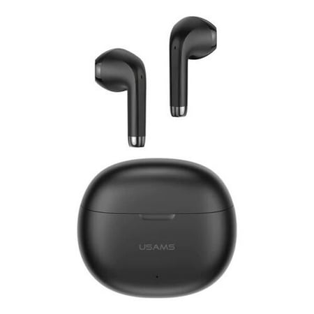 for iPhone X Xr Xs Max Wireless Earbuds Bluetooth 5.3 Headphones with Charging Case,Wireless Earphones with Noise Cancelling Mic,IPX4 Waterproof Earphones,Touch Control - Black