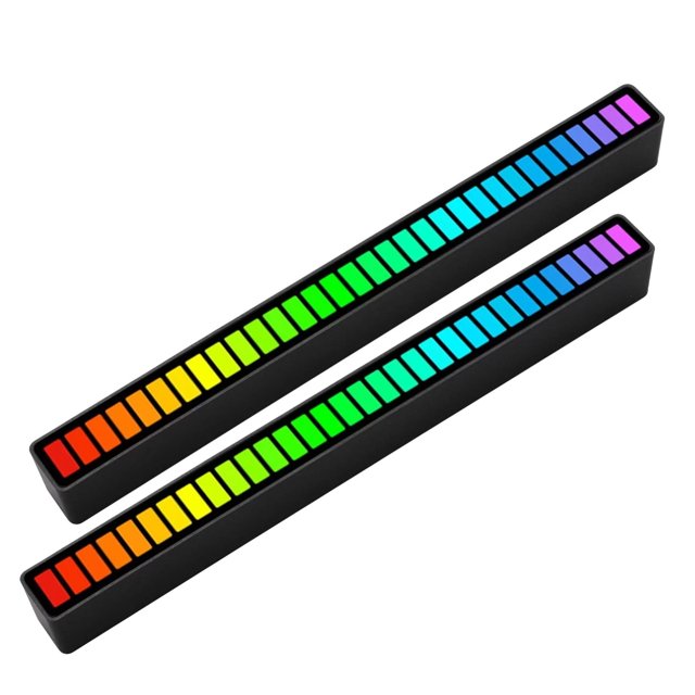 2 piezas de Control de voz, luz de Color, música, bricolaje, reacondicionamiento de coche, luz Led de ambiente