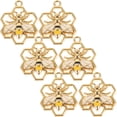 thumbnail image 2 of 6 uds. De dijes de abeja, dijes de Metal para hacer joyas, dijes para pendientes, collares y pulseras, 2 of 5