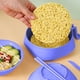 thumbnail image 5 of Juego de 6 tazones para ramen para microondas con colador, tapa y asa. Apto para lavavajillas. Ideal para comidas rápidas, ideal para dormitorios y almuerzos de oficina. Aestivo | Morado |, 5 of 7