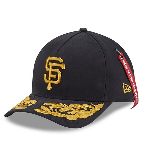 Men's New Era x Alpha Industries  Black San Francisco Giants A-Frame 9FORTY Adjustable Hat