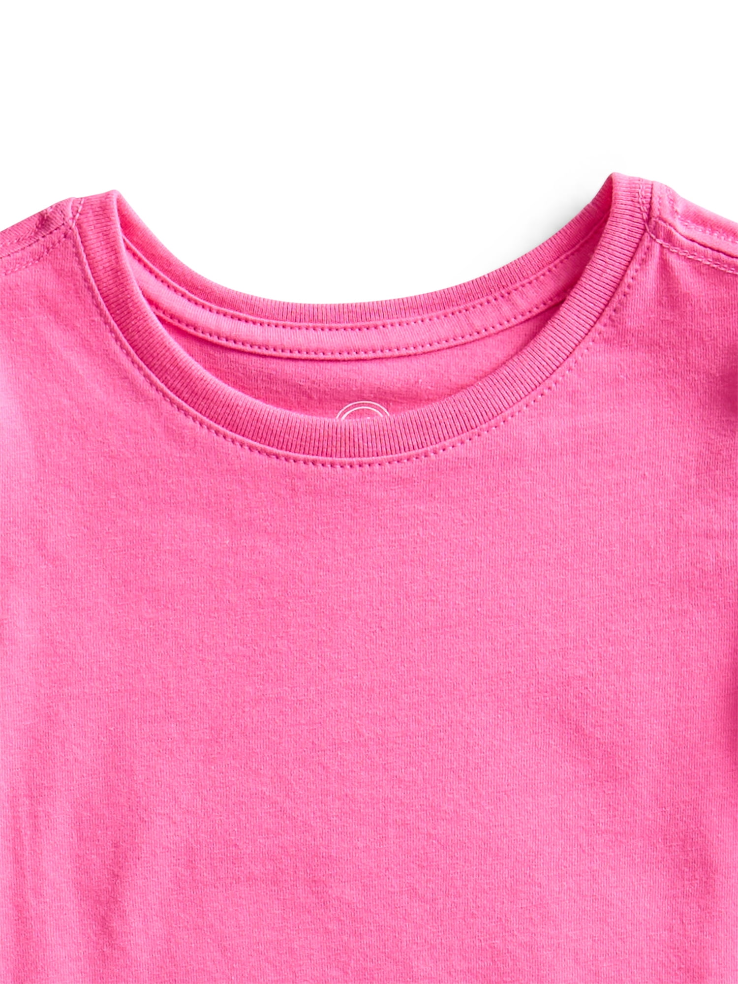 Wonder Nation Toddler Girls Tees with Short Sleeves, 3-Pack, Sizes 18M-5T