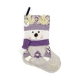 thumbnail image 2 of Christmas Decorations Christmas Stockings Purple Velvet with Super Soft Plush Cuff Christmas Socks Santa Claus Doll Gift Bag for Family Fireplace Holiday Christmas Party Decorations, 2 of 6