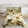 thumbnail image 2 of jejeloiu Chic Flower Floral Queen Comforter Set,Country Botanical Plant Bedding Sets,Yellow White Bedding Comforter Set For Adult,Breathable Home Decor Reversible,3-Piece, 2 of 8
