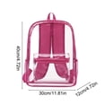 thumbnail image 3 of Clear Backpack PVC 41cm, Large Capacity Security Friendly for Concert Games, Multi Compartment A4 Laptop Fit, Waterproof Easy Clean and Student Travel Commute Versatile, 3 of 6