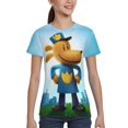 thumbnail image 6 of Dog Man Boys Girls T Shirt Kids Short Sleeve Crewneck 3d Printed Graphic Shirts For Kids Youth Medium, 6 of 7