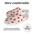 thumbnail image 6 of Fotbe Hand Drawn Strawberry Pattern Women's Fuzzy Curly Fur Memory Foam Loafer Slippers Indoor Outdoor Slippers Winter Home Shoes-46/47, 6 of 7