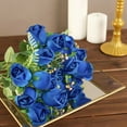 thumbnail image 6 of BalsaCircle 3 Royal Blue Bouquets 13 in Artificial Flowers Silk Rose Bud Floral Bushes Wedding Party Events Decorations, 6 of 8