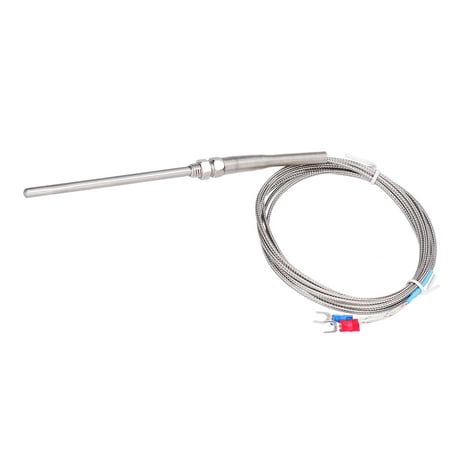 

K Type Thermocouple 0~600 Degrees Celsius Thermal Probe Sensor For Digital Transmitter For Thermometer For Control Instrument Red + Black Line Type Ordinary Type