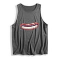 thumbnail image 4 of Mifsaly Women Crewneck Sleeveless Tank Tops Cotton Hotdog Graphic Patriotic Summer Shirts Loose Fit Soft Breathable Versatile Vacation Holiday Wear XL, 4 of 4