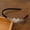 G, variant on Elegant Butterfly-Shaped Imitation Pearl Headband for Women - High-End Velvet Hairband with Bangs Hairpin