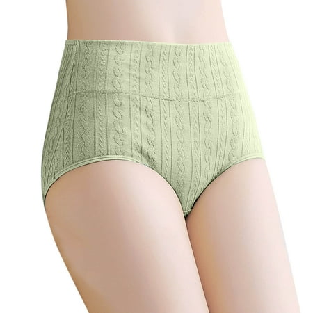 

JDEFEG Cotton Underwear For Women Ladies Underwear Cotton Seamless Triangle High Waist Abdominal Lifting Panties Womens Barely There Underwear Polyester Spandex Army Green L