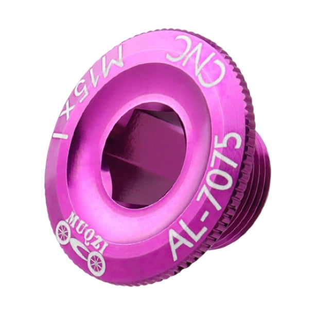 Perno de manivela de bicicleta, tapa de manivela de bicicleta, perno de brazo de manivela, tornillo de cadena de metal ligero Púrpura
