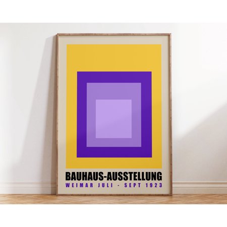Poster Bauhaus Exhibition Poster , Bauhaus Ausstellung Art Print, Geometric Poster , Gradient Bauhaus Wall Art, Mid Century Art | A93-UNFRAMED