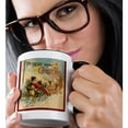 thumbnail image 2 of 3drose, Night Before Christmas Santa in Reindeer Pulled Sleigh, 11oz Two-tone Black Mug, 2 of 6