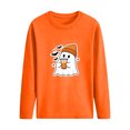 thumbnail image 7 of WAVSUF Girls Halloween Sweatshirts, Crew Neck Loose Fit Long Sleeve Winter Festive Casual Pullover Orange 7-8, 7 of 7