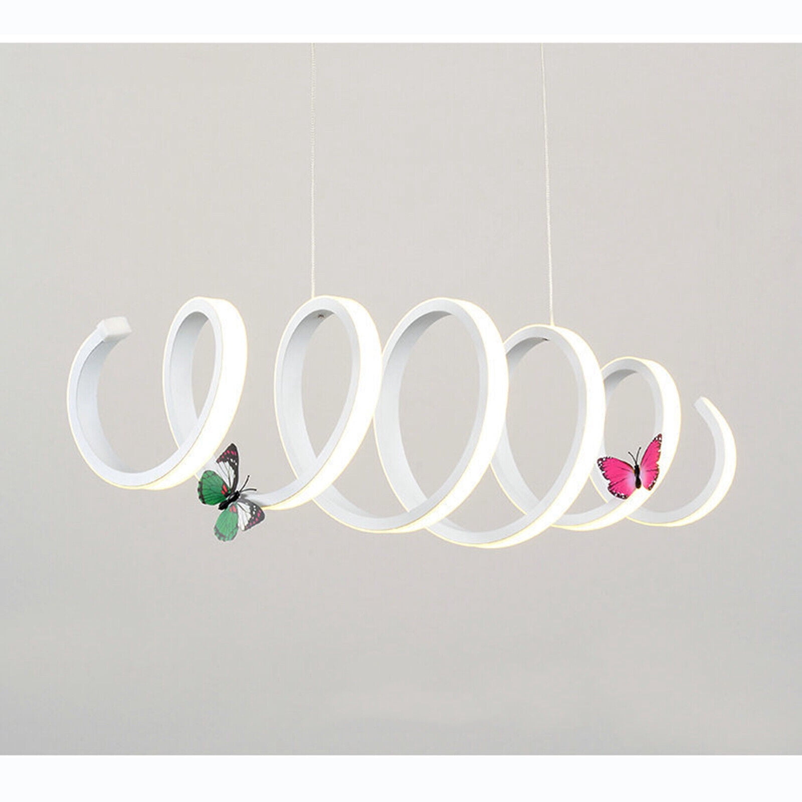 110V Modern LED Acrylic Chandelier Curve Pendant Light Dining Room Ceiling Lamp Modern Acrylic S shape Pendant Light LED Wave Chandelier White Lamp Lighting 88W Modern Acrylic LED Chandelier