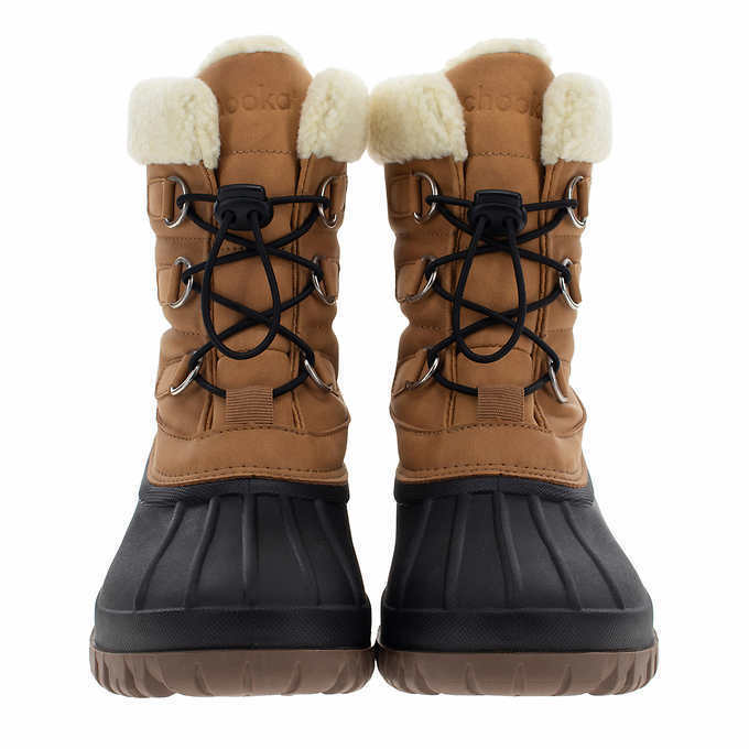 Chooka Ladies Size 10 Lace Up Winter Snow Boot Tan Walmart