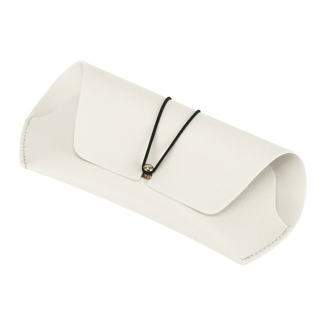 Estuche de gafas de PCV elástico Unique Bargains, estuche portátil y simple para gafas de sol 7.09"x3.35"x0.71" blanco