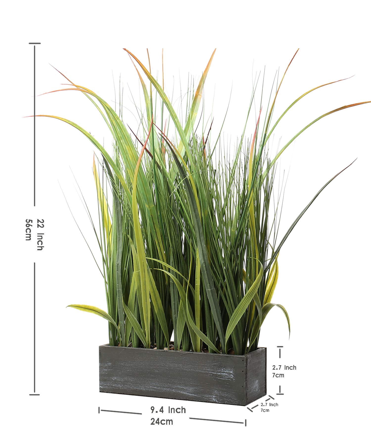 SAROSORA Artificial Plants 22" Tall for Garden Indoor Greenery Tabletop Decor Home Fake Grass , Fauk Plants (1, 22") 1 22"