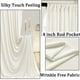 thumbnail image 2 of Cortinas De Fondo De Color Marfil Sin Arrugas De 40 Pies X 10 Pies Para Fiestas, 8 Paneles De 5 X 10 Pies, Cortinas De Fondo De Poliéster De Color Marfil Para Decoración De Fondo De Fotografía De Cump, 2 of 7