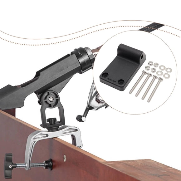 Ethern Downrigger Tilt Up Mount Black Flexible Bracket Marine Pedestal for Boat Fishing