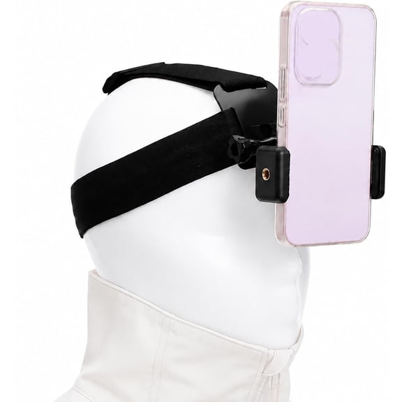 HBMYN Head Mounted Mobile Phone Holder First Person View Video Shooting Outdoor Live Shooting Bracket,Adjustable,Rotatable,Compatible with Most Phones and Cameras (Body Width 2.16–3.54"Es)