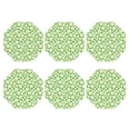 thumbnail image 2 of Pofeuu Daisies Flowers Print Leather Coasters Set of 6, Round Cups Mugs Mat Pad for Home Kitchen Heat Resistant Drink Coasters,Octagon, 2 of 7