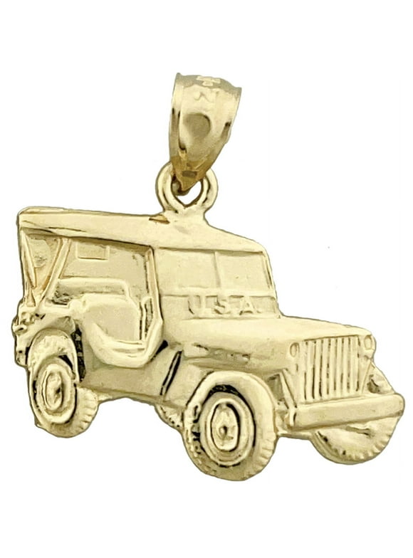 14K Gold 4WD Jeep Charm