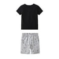 Baby Boy Outfits Summer Casual Short Sleeve Cartoon Dinosaur Print Tops