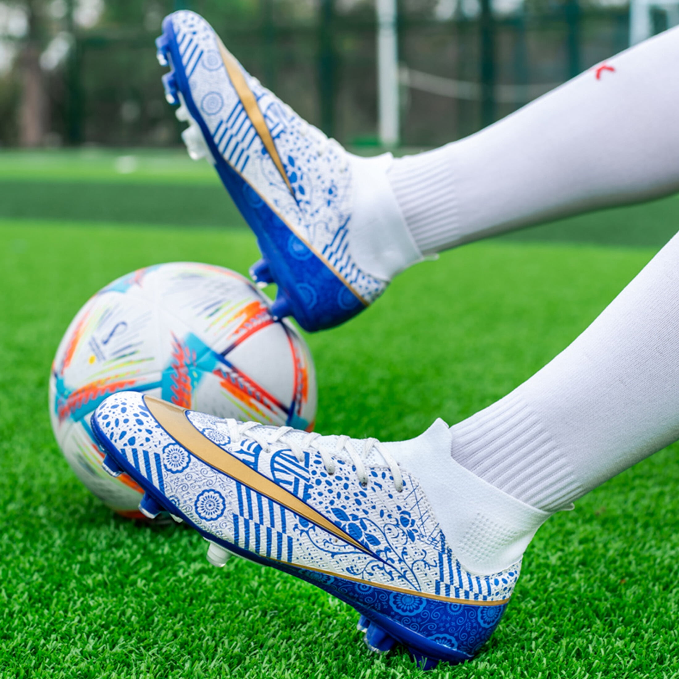 FULORIS Men Sock Soccer Cleats Shoes Teenager Football Boots