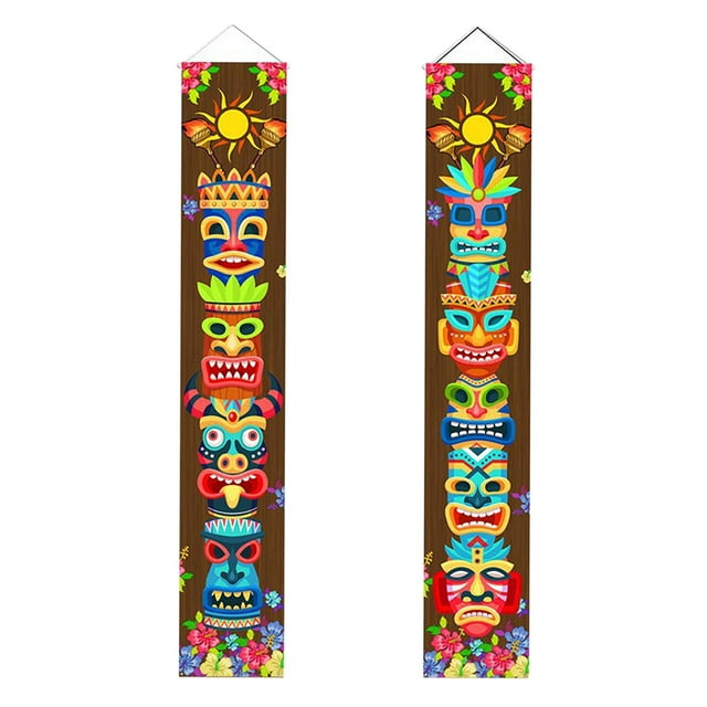 2Pcs Decoration Créer Mur Suspendu Porche Signe pour l'Anniversaire Fond Extérieur Party Piscine