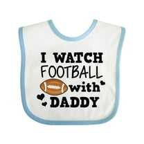 Inktastic I Watch Football with My Daddy Boys or Girls Baby Bib