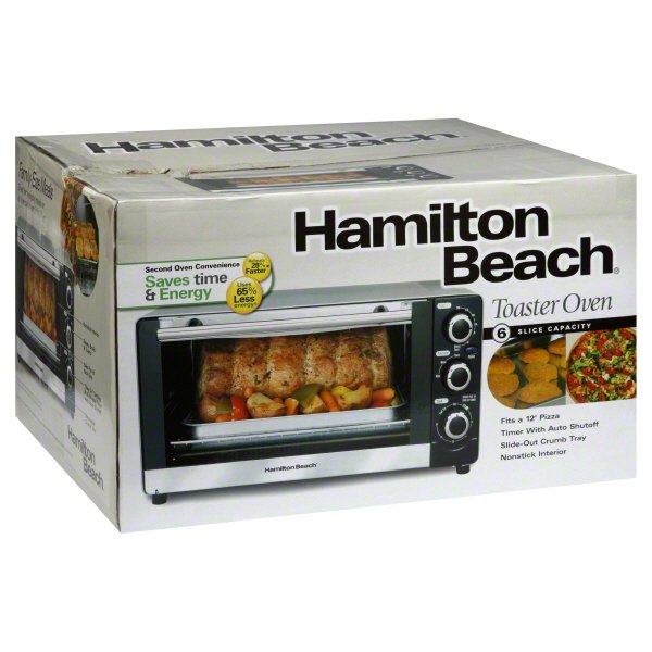 Hamilton Beach 31409 6Slice Countertop Toaster Oven, Nonstick with Timer