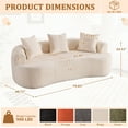thumbnail image 3 of Timbernest 79" Modular Sofa Deep Seat, Curved Sofa Living Room, Modern Cloud Couch, No Assembly, Beige, 3 of 10