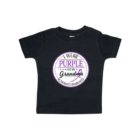 

Inktastic I Wear Purple for my Grandma- Alzheimers Awareness Gift Baby Boy or Baby Girl T-Shirt