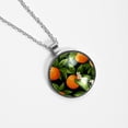 thumbnail image 4 of Tangerine Circular Glass Pendant Necklace - Women's Statement Necklaces, 4 of 5
