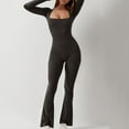 thumbnail image 5 of Baikeli Women's Rompers Clearance Sexy Jumpsuits For Women Summer Flare Pompers Workout Yoga Jumpsuits Casual Bodycon Overalls Square Neck Outfits Ladies Jumpsuits Dressy Casual, 5 of 7