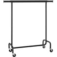 thumbnail image 1 of SONGMICS Burro Ropa con Ruedas, Perchero Burro Extensible, Carga Pesada, Carga de 130 kg, Fácil de Montar, Portátil, Negro Mate, 1 of 5