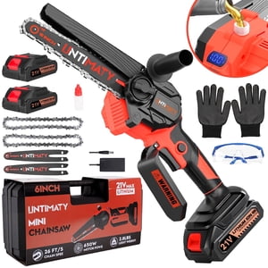 UNTIMATY Mini Cordless Chainsaw 6 inch, 21V Battery