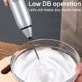 thumbnail image 4 of Milk Frother Rechargeable 3-Speeds Egg Beater Drink Mixer with 2 Detachable Stainless Steel Whisk-Heads Handheld Foam Maker, 4 of 9