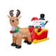 thumbnail image 3 of Inflable Navideño Trineo Con Santa Tirado Por Reno Importadora La Merced Poliéster PU Alta Resistencia Iluminación Led, 3 of 7