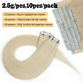 thumbnail image 3 of Benehair Tape In 100% Real Remy Human Hair Extensions Seamless Skin Weft Thick Glue Straight Women Blonde 10-20pcs 22inch, 3 of 13